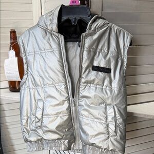 Calvin Klein Kids Metallic Silver Vest